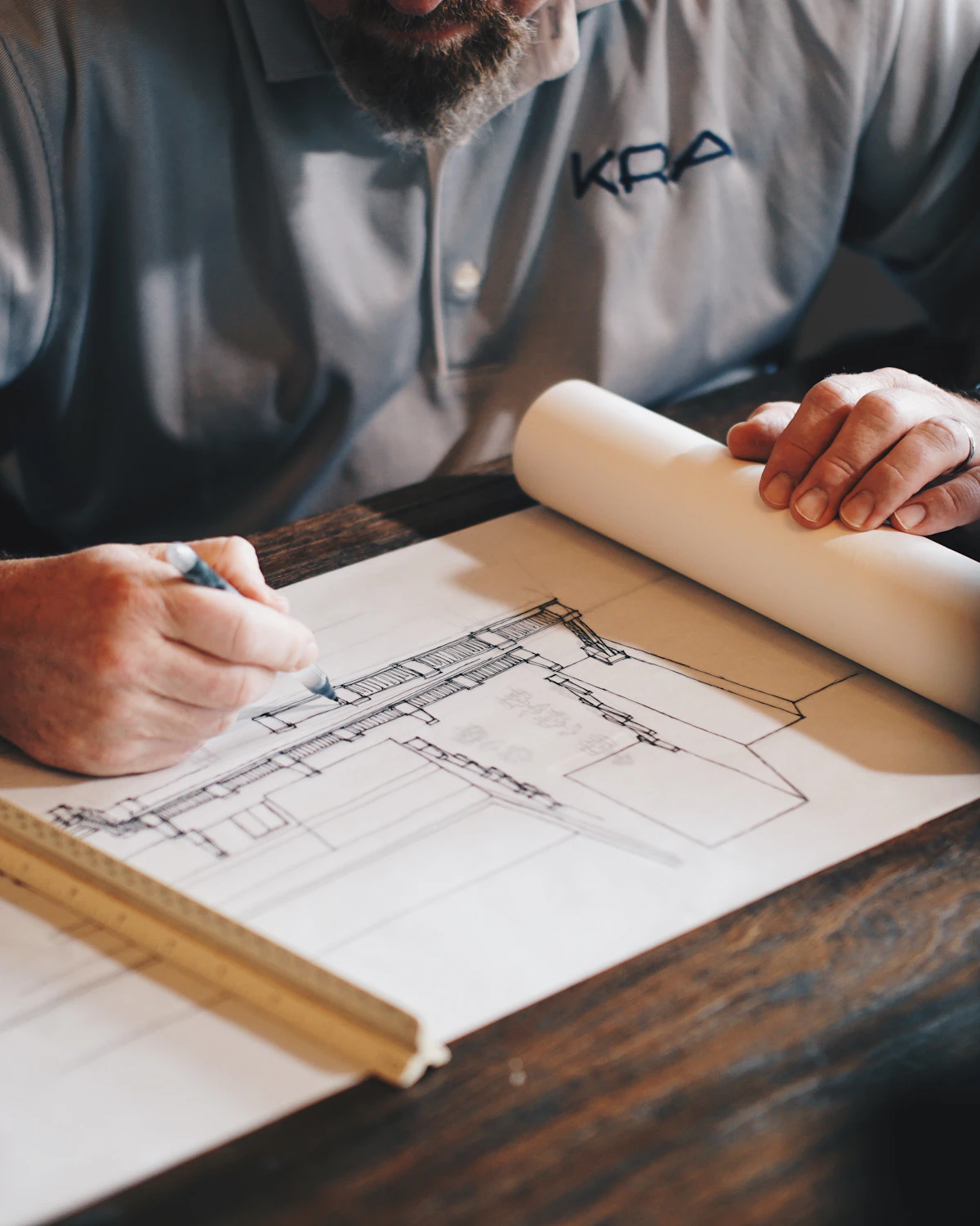 Contemporary building architecture with integrated engineering
