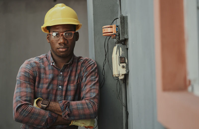 Electrical installation work inside a building